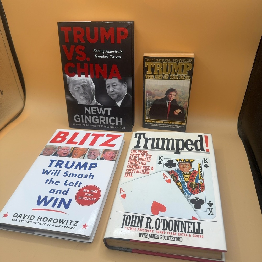 Donald Trump Book Lot of 4 Art of the Deal Trumped Blitz Trump vs China